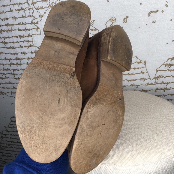 Madewell Women's Approx. Size 7.5 The Biker Boot Distresses Apple Butter Brown - Picture 16 of 16